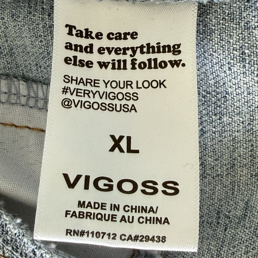 VIGOSS Denim Vest XL Festival Boho Cabin Eclectic - Picture 10 of 10